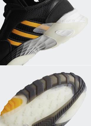 Мужские кроссовки adidas originals streetball кожаные черные4 фото