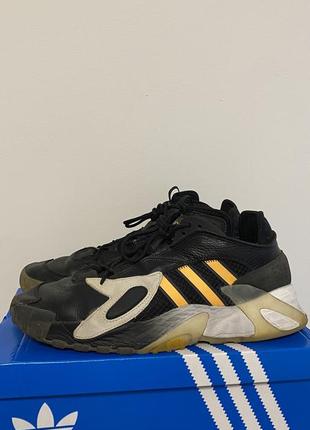 Чоловічі натуральні шкіряні кросівки adidas originals streetball чорні