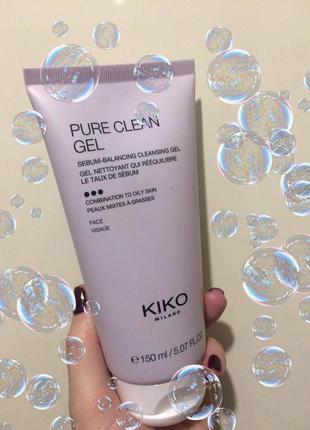 Гель для очищення шкіри обличчя kiko milano