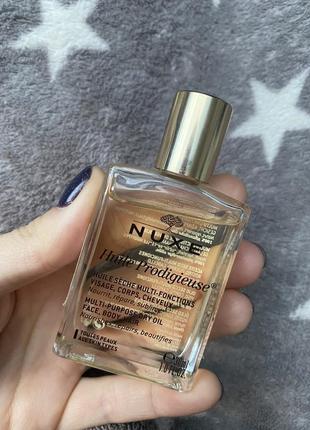 Nuxe huile prodigieuse мультифункціональна суха олійка для обличчя, тіла та волосся