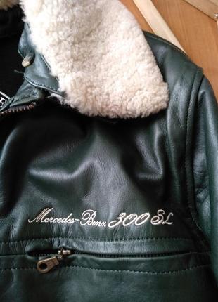 Добротная, утепленная кожанная куртка3 фото