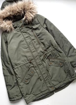 Куртка тепла зима, колір хакі.7 фото