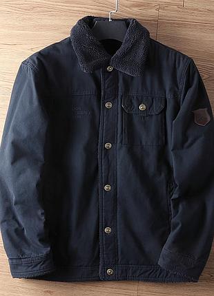 Куртка мужская коттоновая утепленная на меху (+большие размеры)