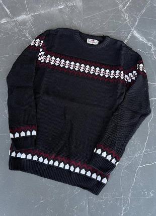 Мужской классический черный мирер / базовый мужской свитшот на каждый день