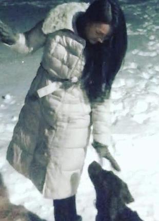 Розпродаж sale! пальто плащ пуховик з натуральним хутром кози