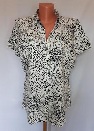 Лляна жіноча блуза з коротким рукавом m&s

(розмір 12-147 фото
