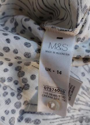 Лляна жіноча блуза з коротким рукавом m&s

(розмір 12-146 фото