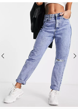 Сині джинси із завищеною талією missguided riot