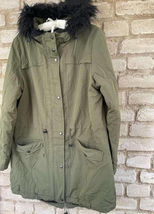 1, стильная зимняя женская куртка парка на  шерпе gina оригинал размер l-xl euro 443 фото