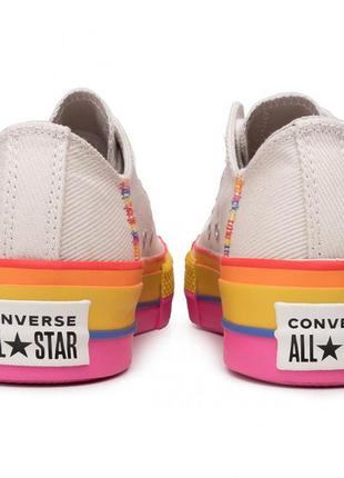 1, кеды на разноцветной платформе мокасины слипоны  converse  конверс  (размер 9 - 26 см) оригинал5 фото