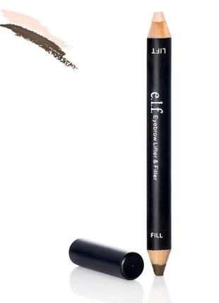 Двосторонній олівець для брів e. l. f. eyebrow lifter & filler відтінок dark/ivory