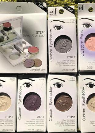 Коробочка для тіней і знімних тіні для повік e. l. f. сustom eyeshadow 5 відтінків оригінал3 фото