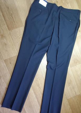 1, шикарный классический темно синий мужской костюм натуральная шерсть tommy hilfiger...