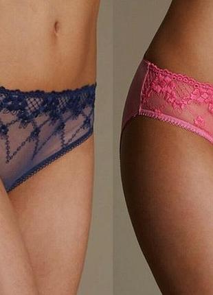 Набір з друх мереживних трусиків бікіні маркс енд спенсер marks and spencer оригінал розмір uk 14