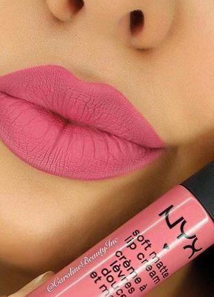 1, стойкая жидкая матовая помада  nyx soft matte lip cream 11 milan оригинал1 фото