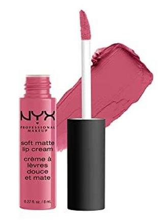 1, стойкая жидкая матовая помада  nyx soft matte lip cream 11 milan оригинал2 фото