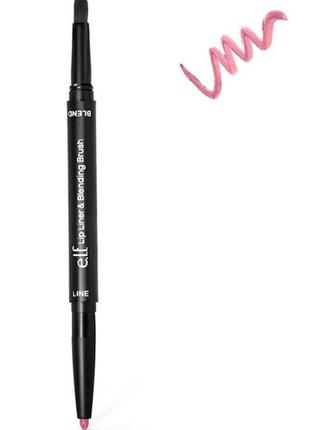 1, подводка для губ и растушевочная кисть   e.l.f. lip liner & blending brush,  оттенки red  и nude pink5 фото