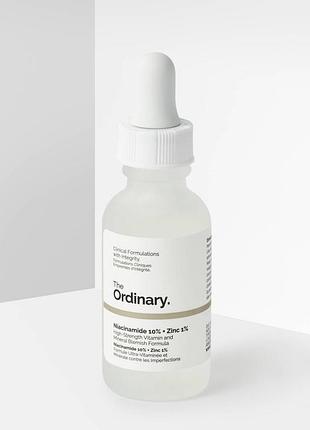 1, the ordinary 60 ml  niacinamide 10% + zinc 1% сироватка з ніацинамідом і цинком ординаллю