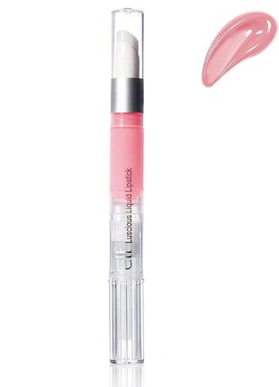 1,  жидкая помада e.l.f. essential luscious liquid lipstick  цвет 2112 perfect pink