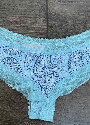 1, бавовняні трусики з мереживом cheeky victorias secret вікторія сикрет оригінал  розмір m