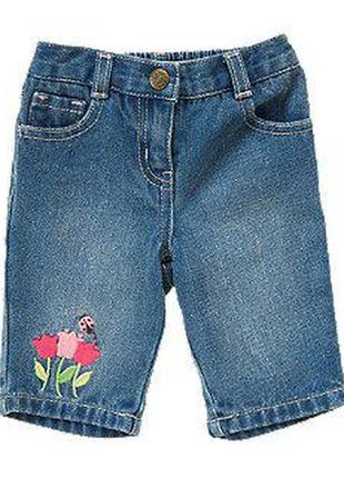 1, капри джинсовые с вышитыми цветами крейзи8  crazy8 размер 4т  рост 99-107 см
