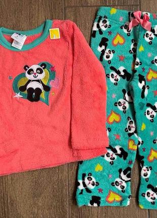1, плюшевый очень тепленький костюм пижамка любимая пандочка healthtex размер 2-3 года