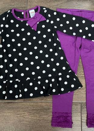 1, ошатний комплект двійка лосини та туніка в горошок джимборі gymboree розмір 4т зріст 99-107 см