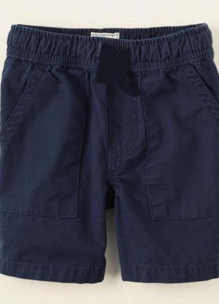 Хлопковые шорты синие  с   накладными карманами  children place  (сша) (размер 4т)1 фото