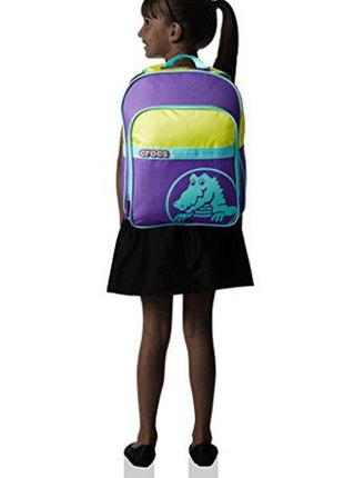 1, рюкзак школьный  crocs фиолетовый  крокс  оригинал4 фото