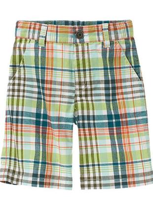 Поплиновые бавовняні шорти в клітинку gymboree (сша) (розмір 4т).