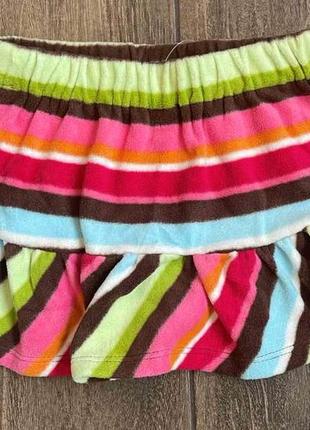 1, мягенькая теплая микрофлисовая юбочка в яркую полоску джимбори gymboree размер 3т рост 92-99 см