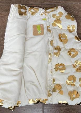 Красива біла тепла жилетка з золотим узором (розмір 5-6т) crazy8 (сша)6 фото