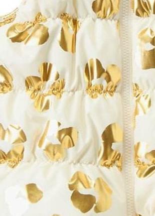Красива біла тепла жилетка з золотим узором (розмір 5-6т) crazy8 (сша)4 фото