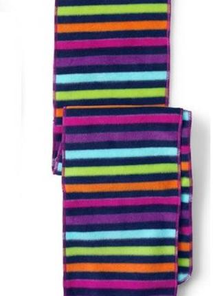 1, теплый флисовый  шарф   в разноцветную  полоску   ландсенд lands' end2 фото