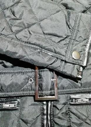 1, демисезонная стеганная курточка с вставками из экокожи kc collections размер s3 фото