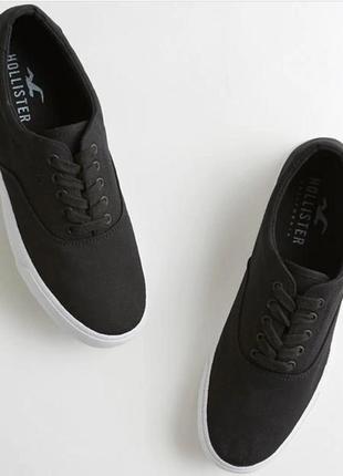 Чорні кеди снікерси холлистер hollister lo sneaker розмір us11 - 28,6 см оригінал