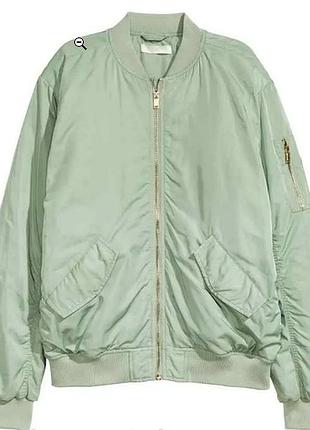 1. стильная легкая деми женская куртка бомбер  h&m оригинал размер  us10