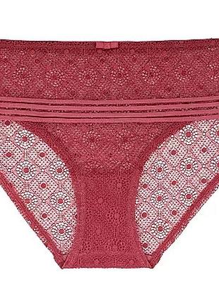 Dorina размер uk 14 или l-xl кружевные  коралловые трусики хипстеры оригинал