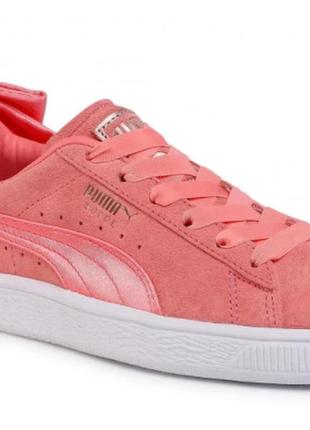 1, удобные  замшевые кроссовки  пума puma suede bow wns  размер us 9 - 25,5 см оригинал2 фото