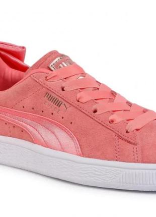 1, удобные  замшевые кроссовки  пума puma suede bow wns  размер us 9 - 25,5 см оригинал7 фото