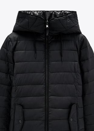 1, демісезонна двостороння куртка з капюшоном зара zara розмір xs оригінал2 фото