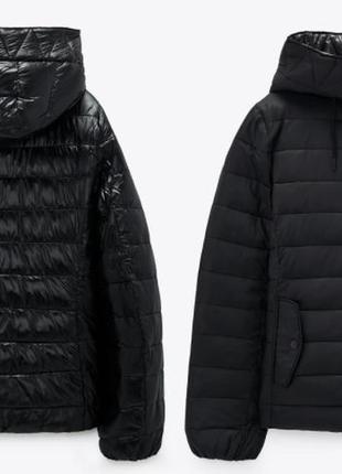 1, демісезонна двостороння куртка з капюшоном зара zara розмір xs оригінал1 фото