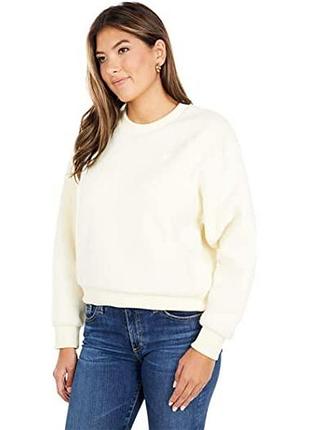 1, флисовый молочный свитер свитшот оверсайз кофта  levi's  левис   размер s оригинал