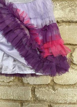 1, нарядная пышная фатиновая юбка туту с воланами омбре  размер 3-4 года childrens place4 фото