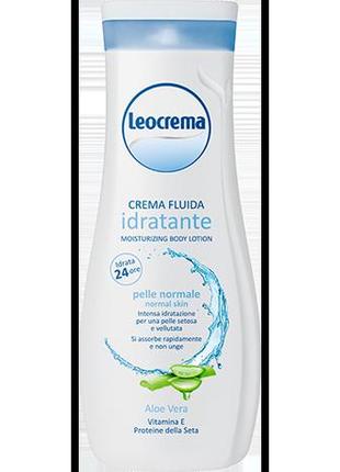 Крем для тела leocrema idratante aloe vera  увлажняющий  250 мл