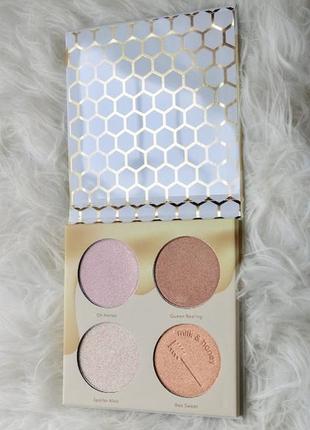 Палетка хайлайтеров beauty bakerie milk & honey highlighter palette 4 x 5 г