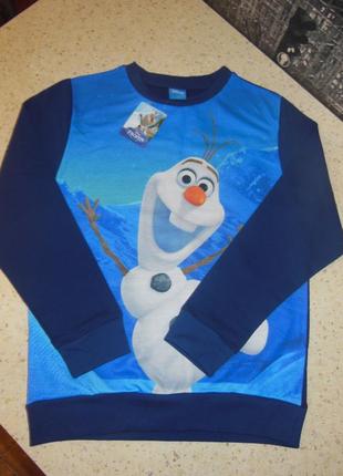 Легкий свитшот, кофта disney long sleeved olaf sweat, р. 9-10 лет.