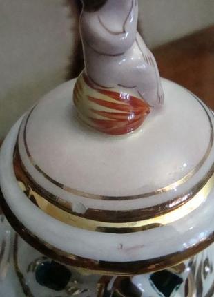 Шикарная коллекционная ваза фарфор каподимонте италия