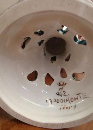 Шикарная коллекционная ваза фарфор каподимонте италия8 фото
