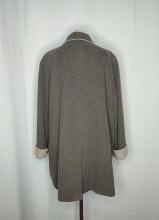Пальто шерстяное коричневое, шерсть и кашемир6 фото